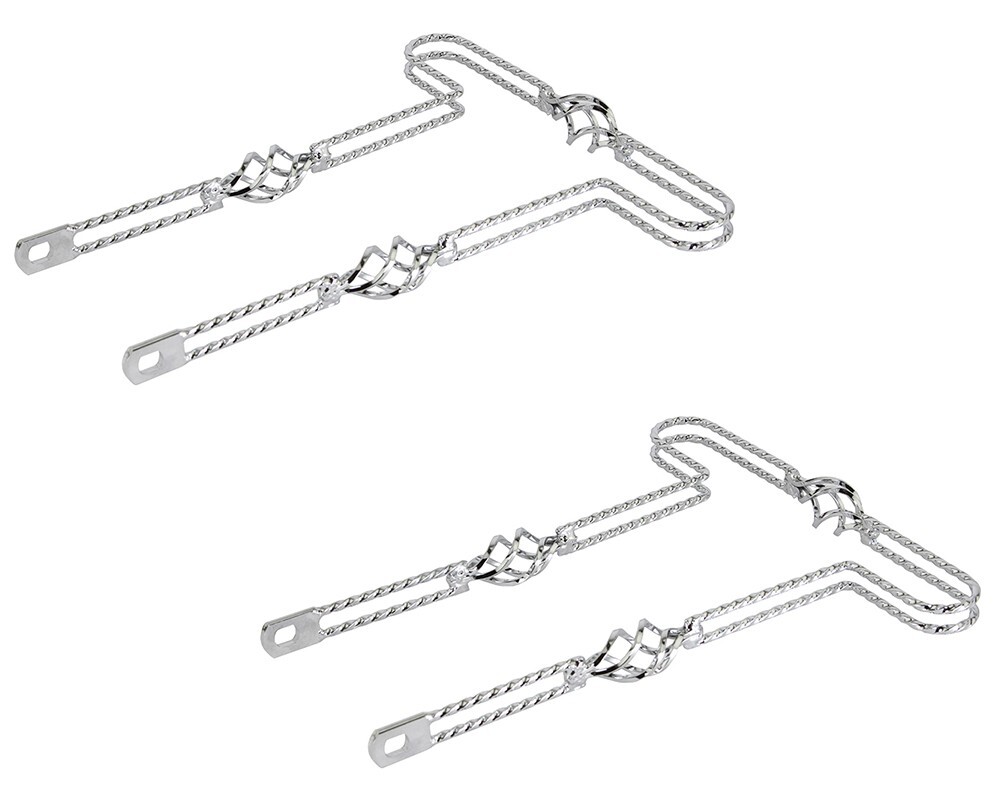 (2) F&R ORIGINAL LOWRIDER 20″ Bicycle 3/Cage Double Twisted Bumper Chrome 12″