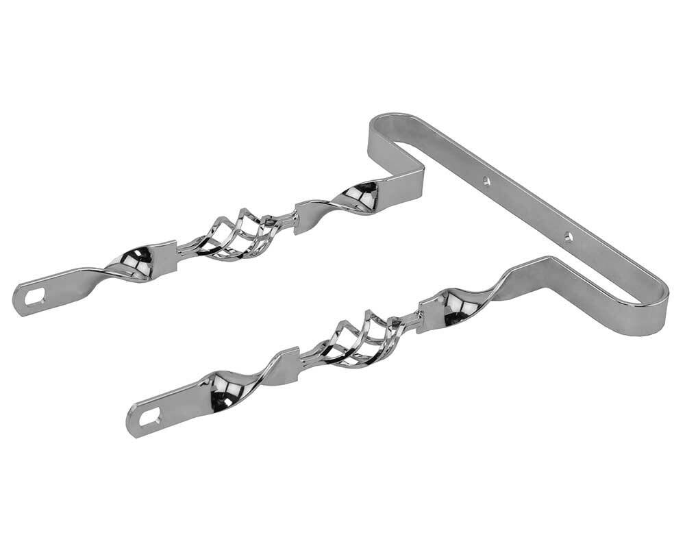 UNIQUE! 12″ LONG 20 LOWRIDER CAGE FLAT TWISTED BUMPER FRONT/REAR IN CHROME.