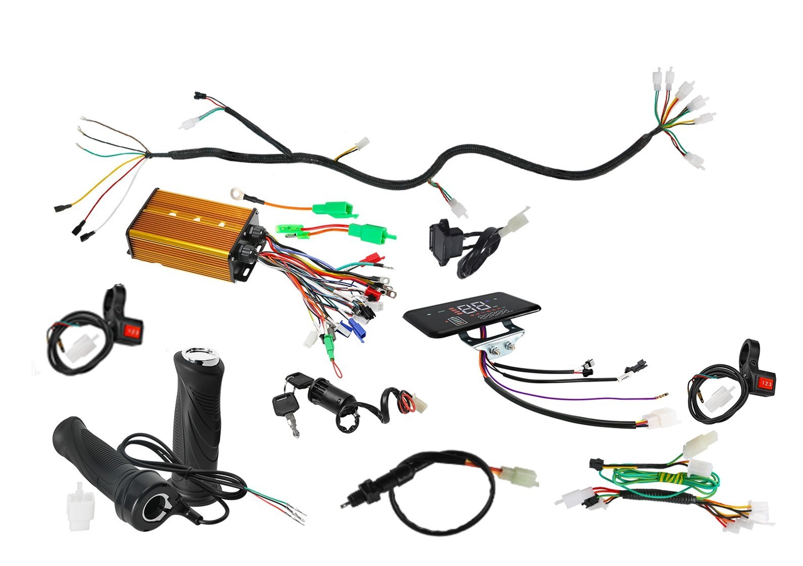 24V-84V 72V 150W-500W Brushless Motor Controller Kit Electric Scooter Dirt Bike