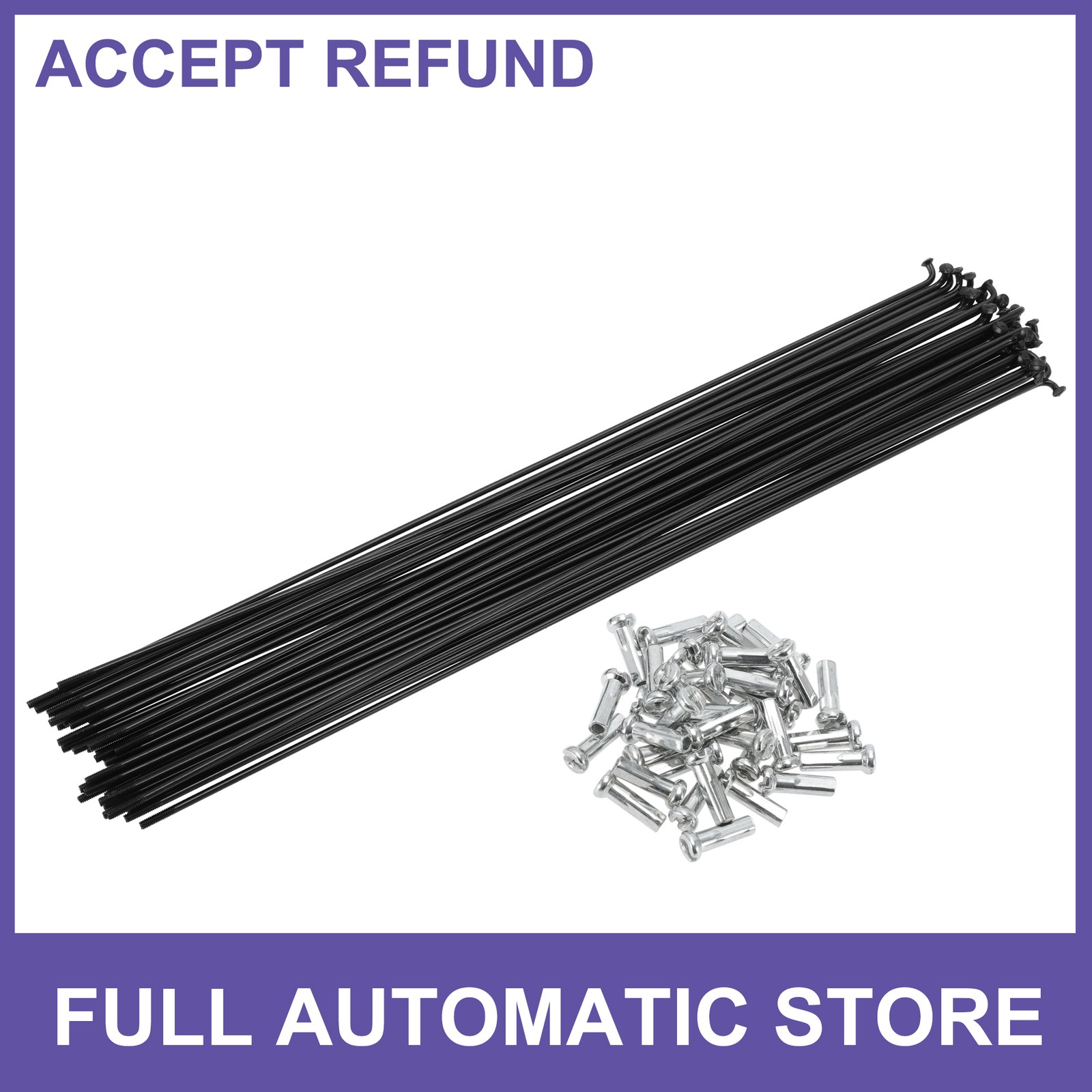 Set14G 275mm Length Bicycle Spokes Nipple Carbon Steel Black Universal