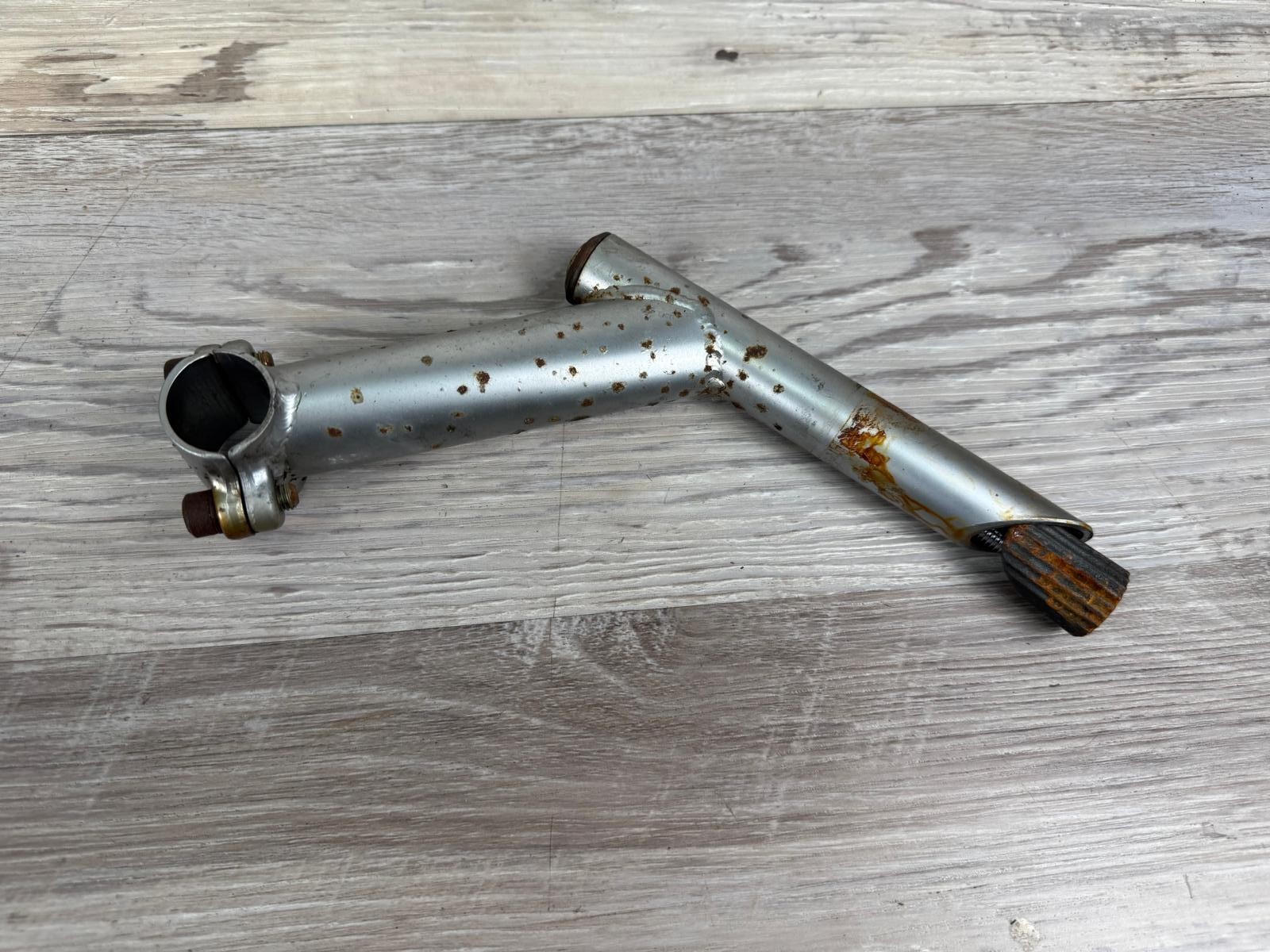 Vintage 110mm 25.4mm Clamp Steel Bicycle Stem / 22.2 mm Quill