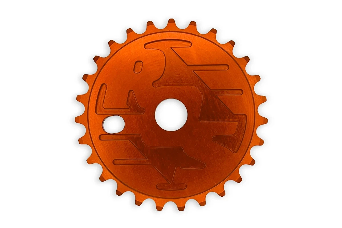 ROS – RIDE OUT SUPPLY SPROCKET – ROS CHAINRING – NEW – NO PACKAGING – ORANGE-33T