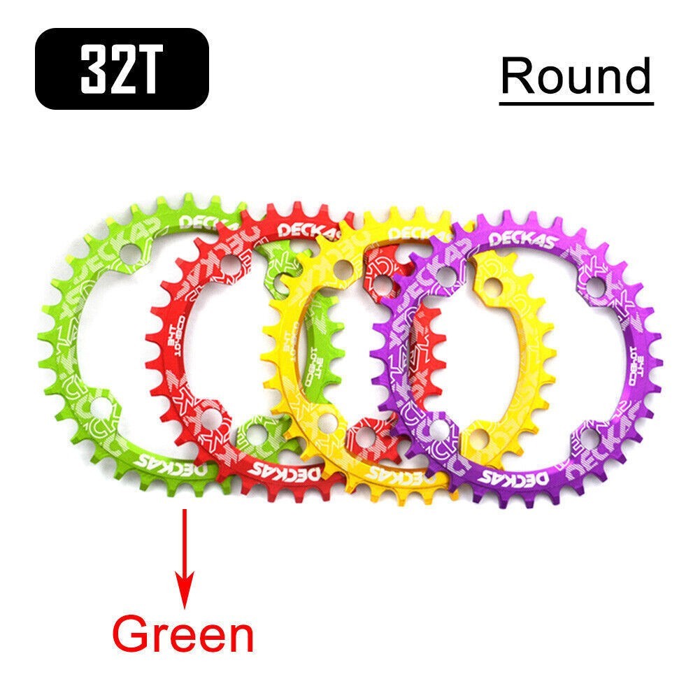 Bike Narrow Wide Round Oval Chainring Chain Ring BCD 104mm 32/34/36/38T DECKAS
