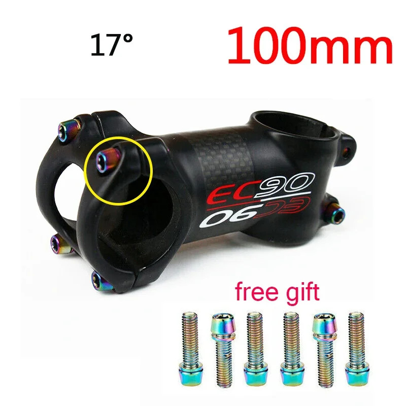 31.8mm Mountain Bike Handlebar Stem 6/17degrees 60-120mm Cycling Accesorios