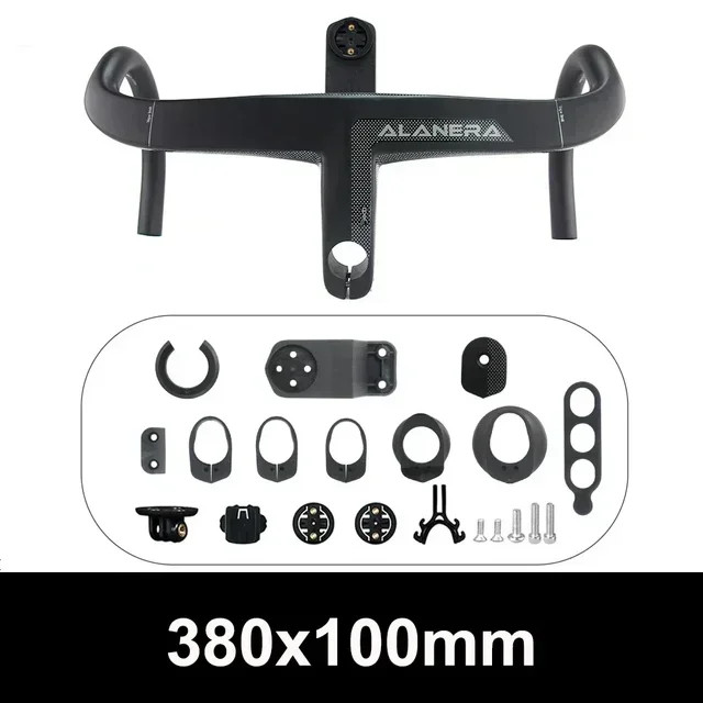 Carbon Road Bicycle Integrated Drop Bar Internal Wiring with Comput Holder