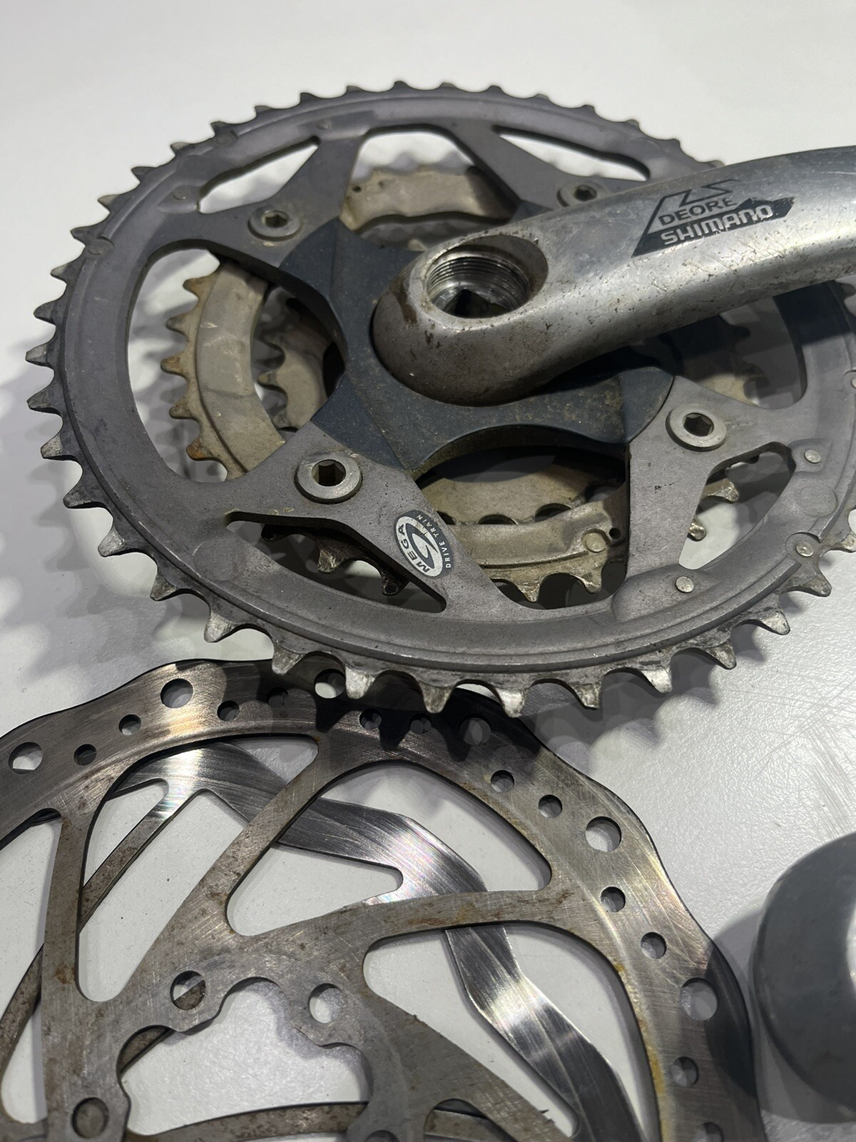 Shimano Deore LX FC-M570 175mm MTB Crankset Chainrings Made in Japan Set of 4
