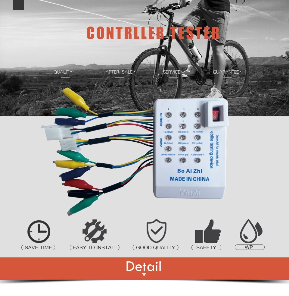 Electric Bicycle 24V 36V 48V 60V 72V Brushless Motor Portable Controller Tester