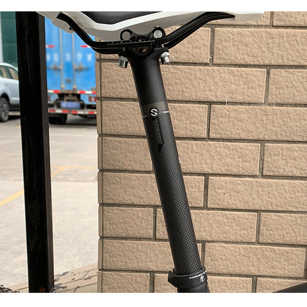 TOSEEK Aluminum Carbon Seatpost 25.4/27.2/30.8/31.6mm Mountain Bicycle Seat Post