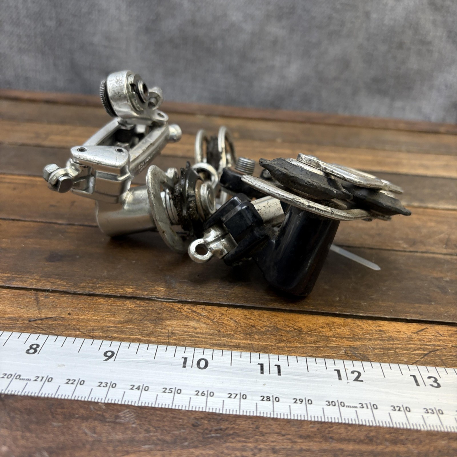 Vintage SunTour Cyclone GT Rear Derailleur Lot Long Cage Hanger Silver Japan