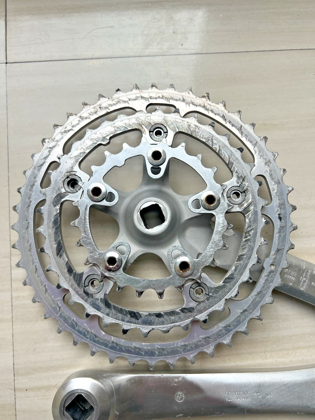 Shimano Deore XT FC-M730 Crankset 170mm Triple 3x MTB