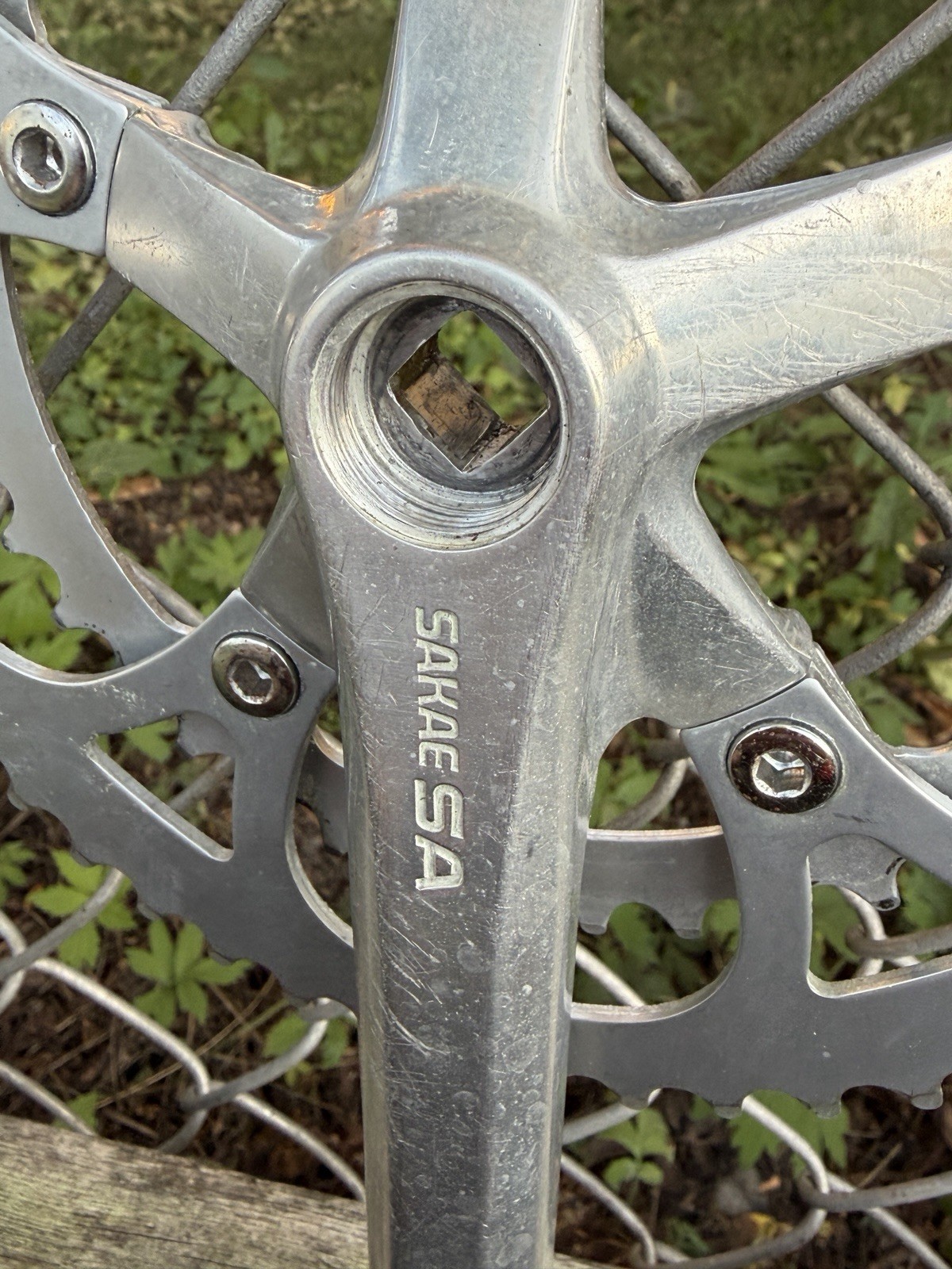 Vintage Sakae Crankset SR Bike Square Taper Crank Arms Old School 42 52 170 Maxy
