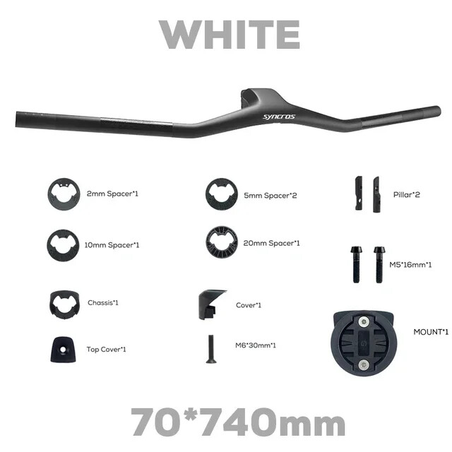 -40 Degree 740MM Full Carbon Fibre Integrated Cockpit MTB Bicycle Handlebar