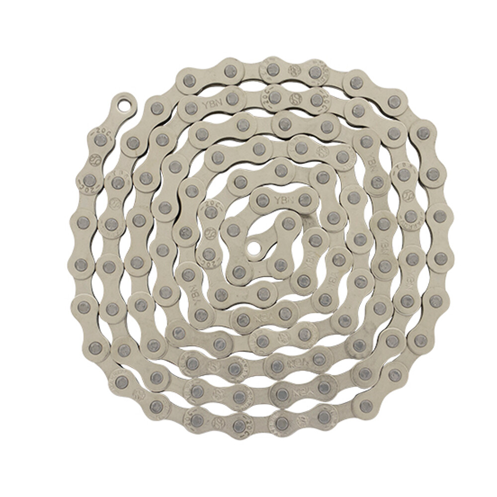 YBN PRO+ BMX 1/SPEED STEEL CHAIN 1/2X1/8X112 IN CHROME