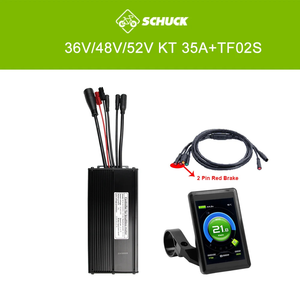 KT Electric Bicycle 36V 48V 52V 35A Sine Wave Controller SM/Waterproof Plug