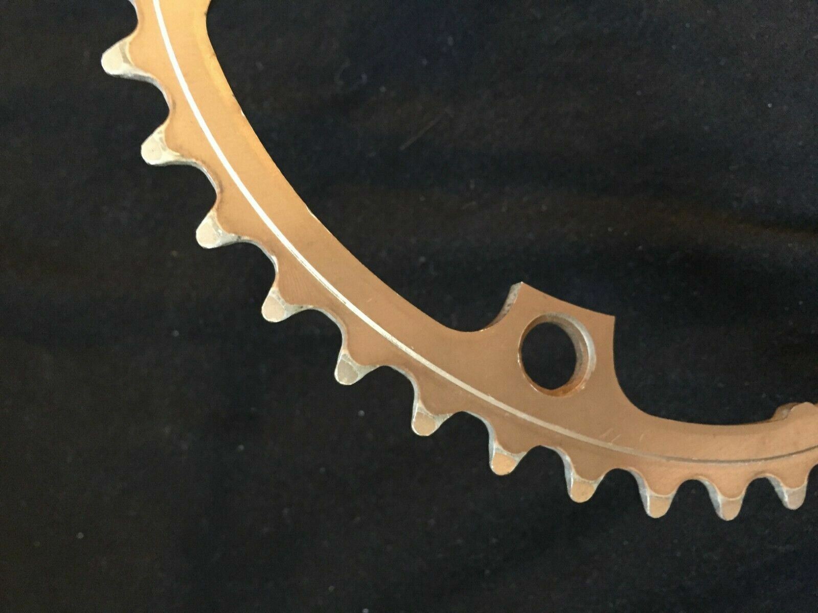 Vintage Shimano Biopace 42t bronze ano 130 BCD chainring XT 600 80s era bike