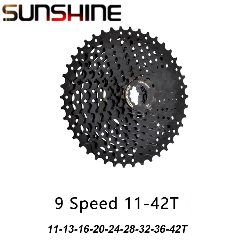 SUNSHINE Black Cassette 8S 9S 10S 11S 12S MTB Bike Road Bicycle Freewheel 11V 12