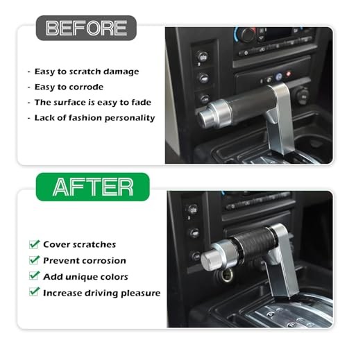 Transmission Shifter Button Knob Gear Shift Handle Button for Hummer H2 Silver