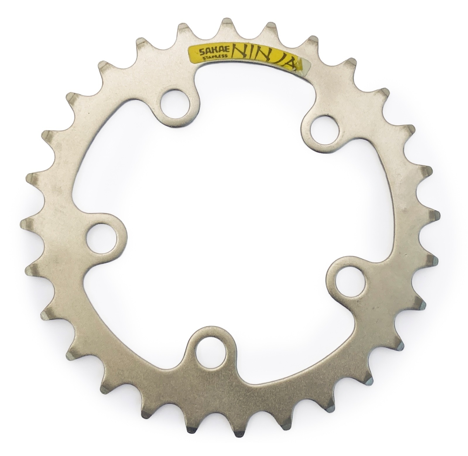 Sakae SR 371 Ninja 28T Chainring 74mm BCD Stainless Vintage MTB Crankset Japan