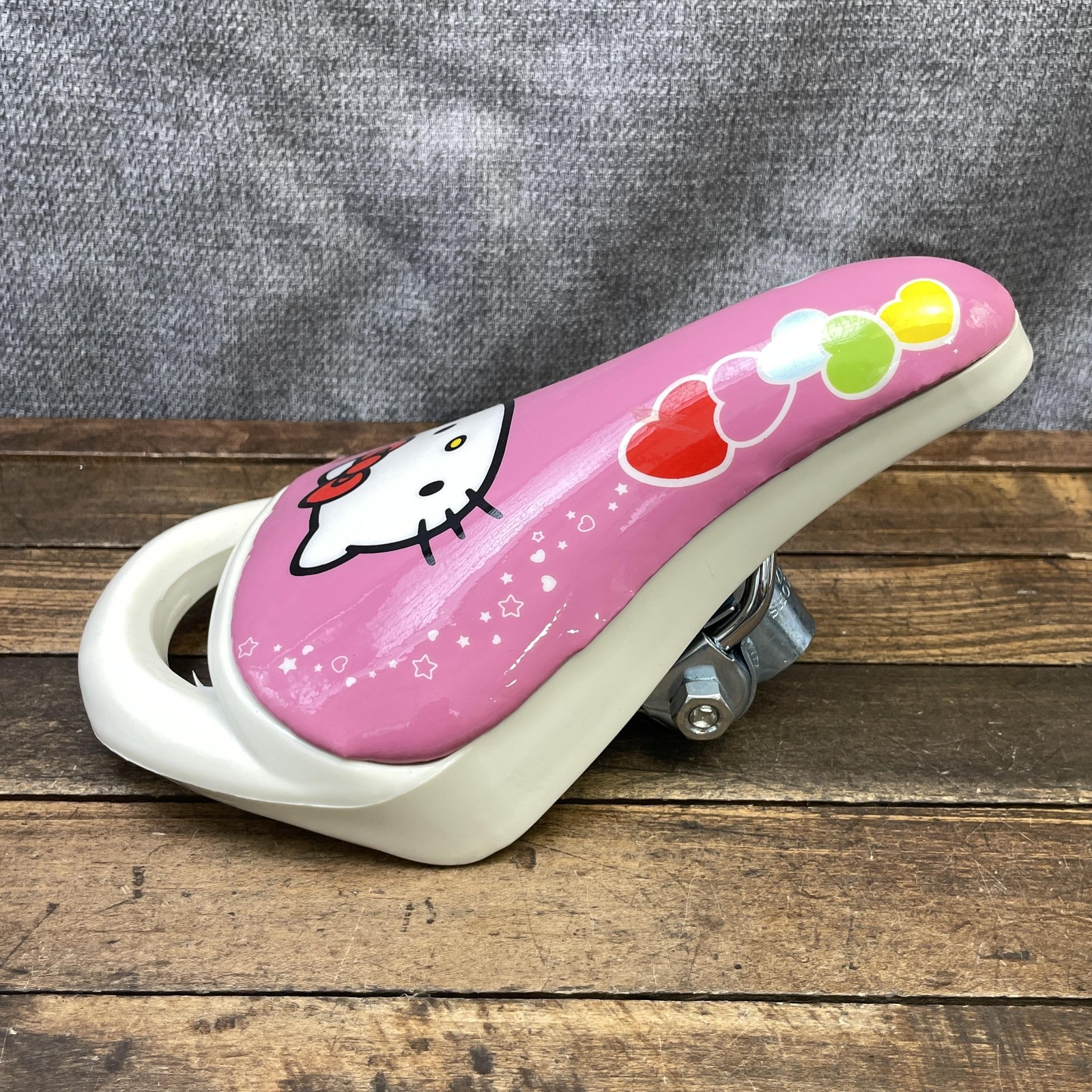 Hello Kitty Bicycle Seat NOS Pink Girls New Kids Bike Cat Saddle Handle Small