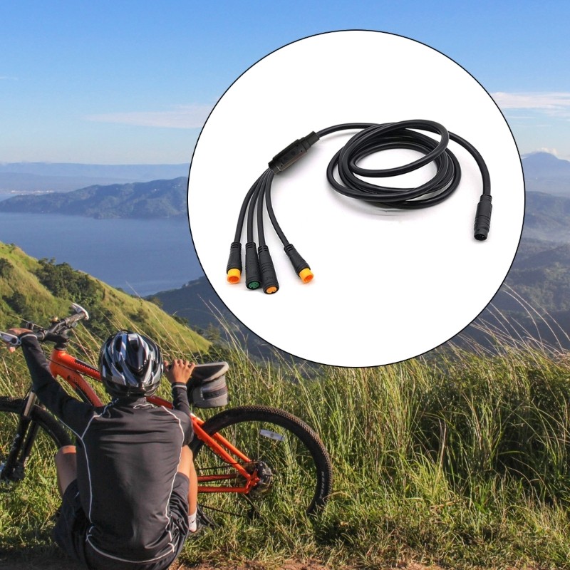Electric Bike 1 to 4 Harness Conversion Cable 1T4 Waterproof Cable Controller