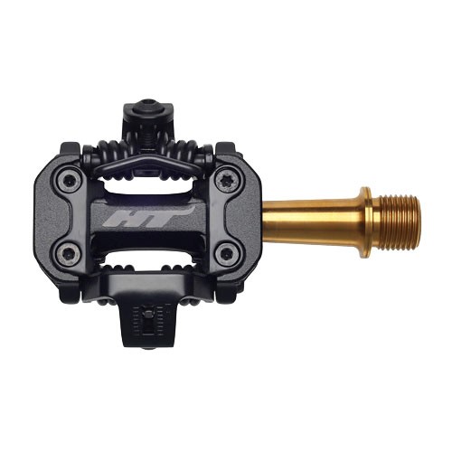HT Pedals M2 Titanium Clipless Pedals with Aluminum Body & Mud Shedding,