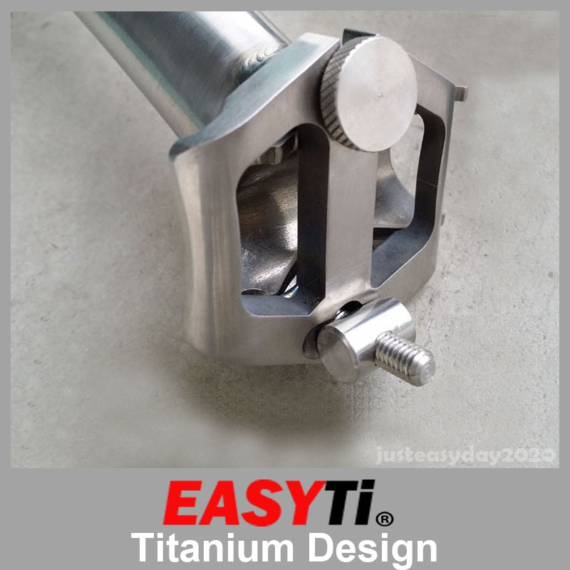 EasyTi Offset/Setback/Layback 8 Shape Titanium Seatpost 25.4/28.6/30.8mm for MTB