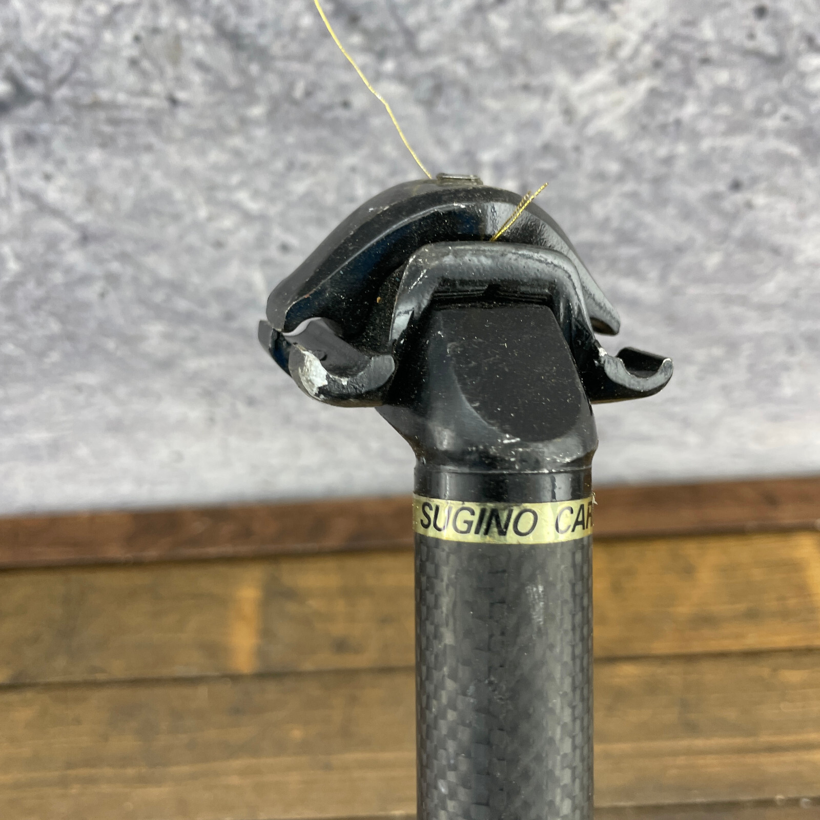 Vintage Sugino Carbon Fiber Seatpost 24.7 mm 285 mm MTB Road 24.7 mm Grooved