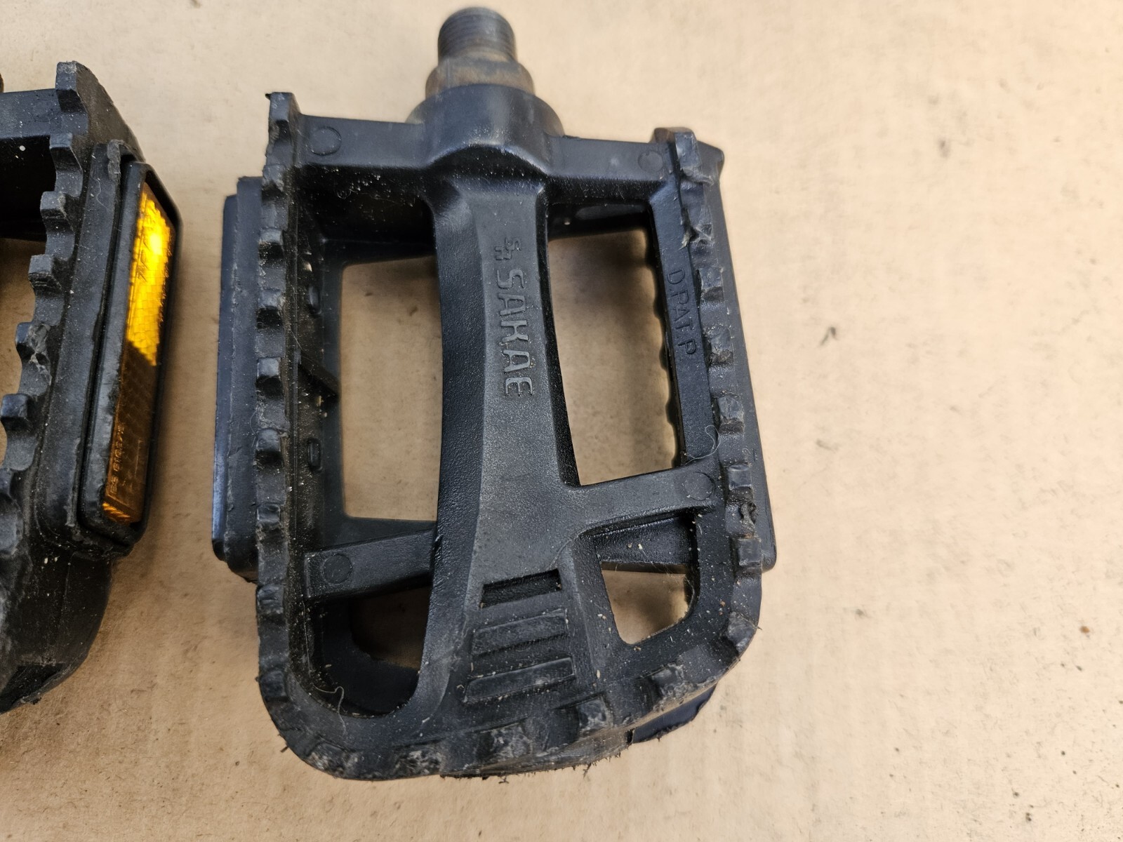Vintage Sakae Ringo SR SP-530 Mountain Bike Platform Pedals 9/16″ Black Japan