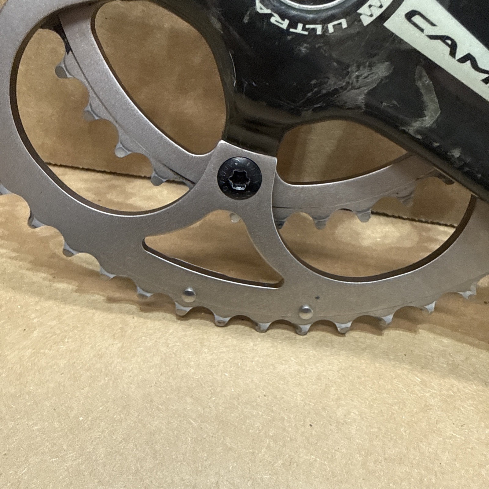 Campagnolo Record CT Carbon Fiber 175 UT Compact Crankset Campy 50/34 wbd54