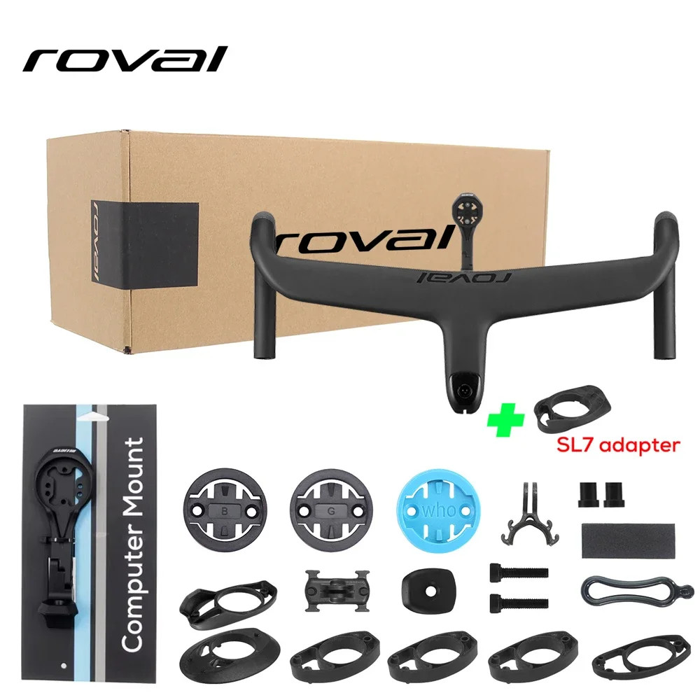 Internal Cable Routing Road Bike Handlebar Carbon Integrated Drop Bar with Mount