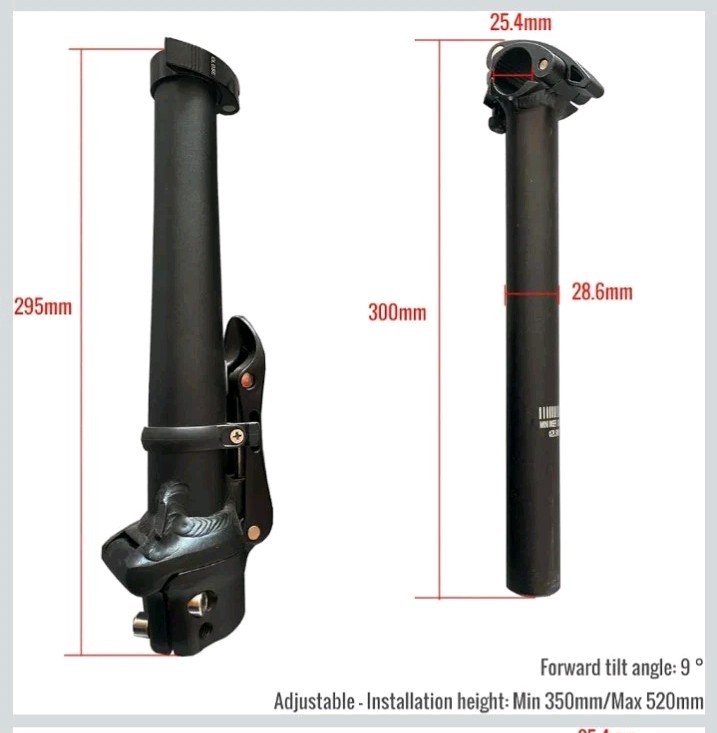 Folding Bike Stem Quick-Release Left Fold Aluminum Alloy Adjustable Stem