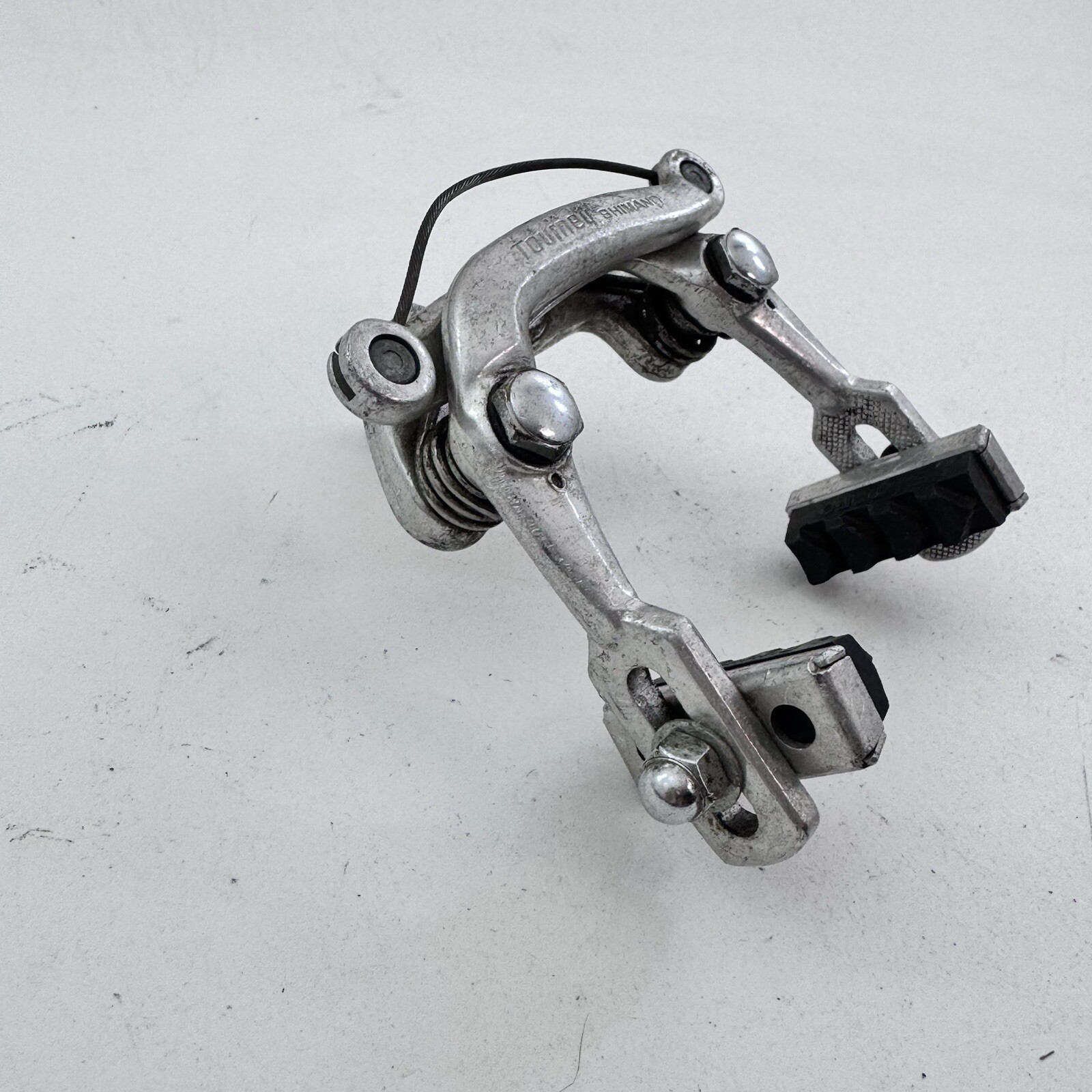 Vintage Shimano Tourney Center Pull Brake Caliper Rear Nutted Silver Race A02