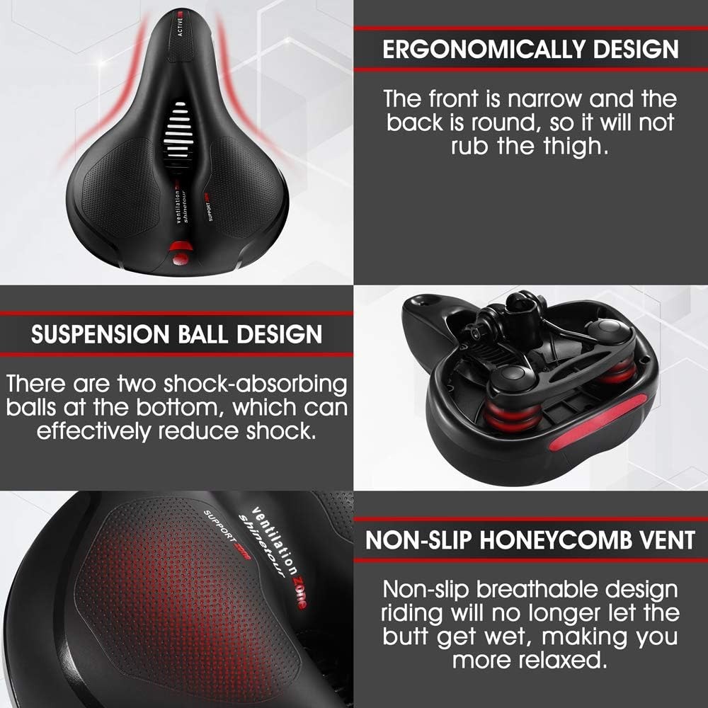 Comfort Seat Cushion for Men Women Waterproof Wide Bicycle Saddle For Road Bikes
