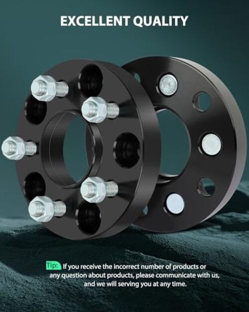 4Pcs 5×5 to 5×4.5 Wheel Adapters 1 inch Thread Pitch 1/2″ Hub Bore 71.5mm 5