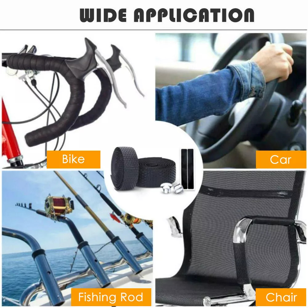 2 Pack Cycling Road Bike Handlebar Tapes Non-Slip Wrap Grip Tape Bicycle Handle