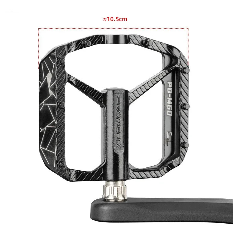 PROMEND MTB Bike Pedals Triple-Bearing Aluminum Alloy Anti-Slip Pedals
