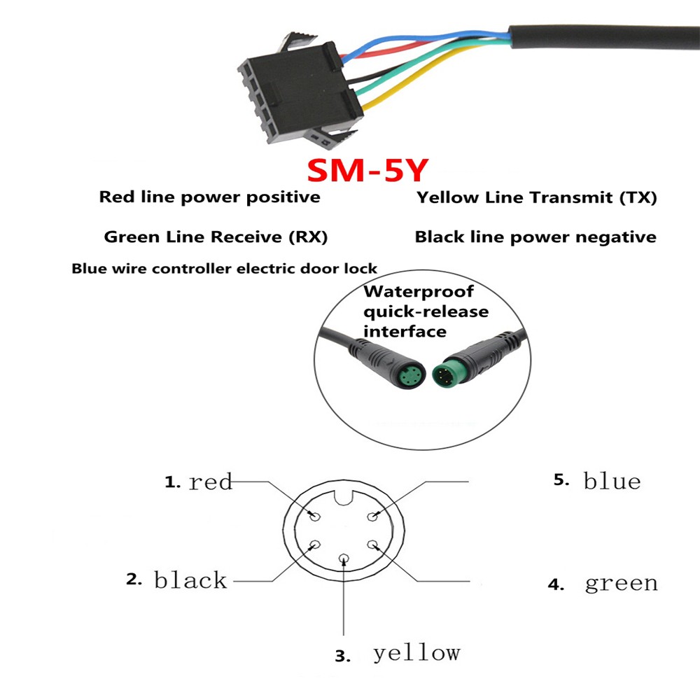 eBike LCD Display EN06 24V/36V/48V for Scooter Electric Bicycle with SM/WP Plug