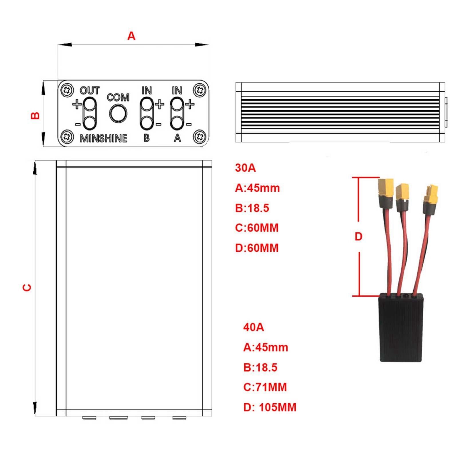 Dual Battery Connection Adapter Switcher For Increase Battery Capacity E-bike US
