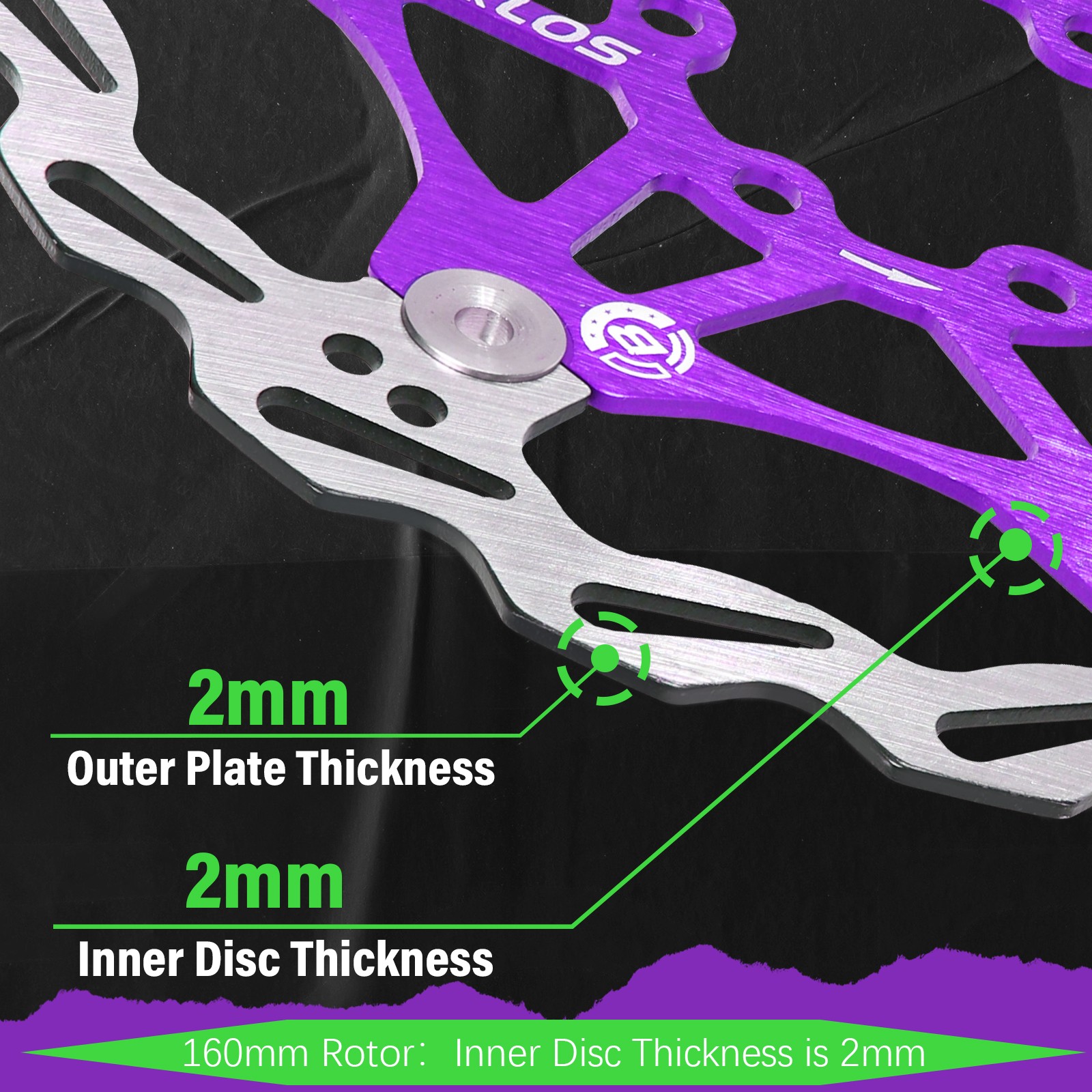 140/160/180/203mm Floating Rotor Hydraulic Disc Bike Brake Rotor MTB/Road 6 Bolt