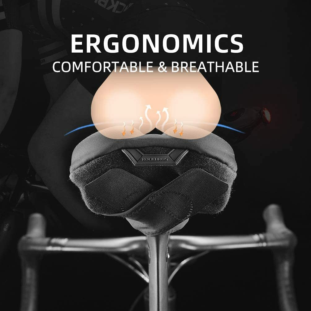 ROCKBROS Bike Seat Cushion Gel Bicycle Seat Cover Outdoor Cycling Saddle Cushion