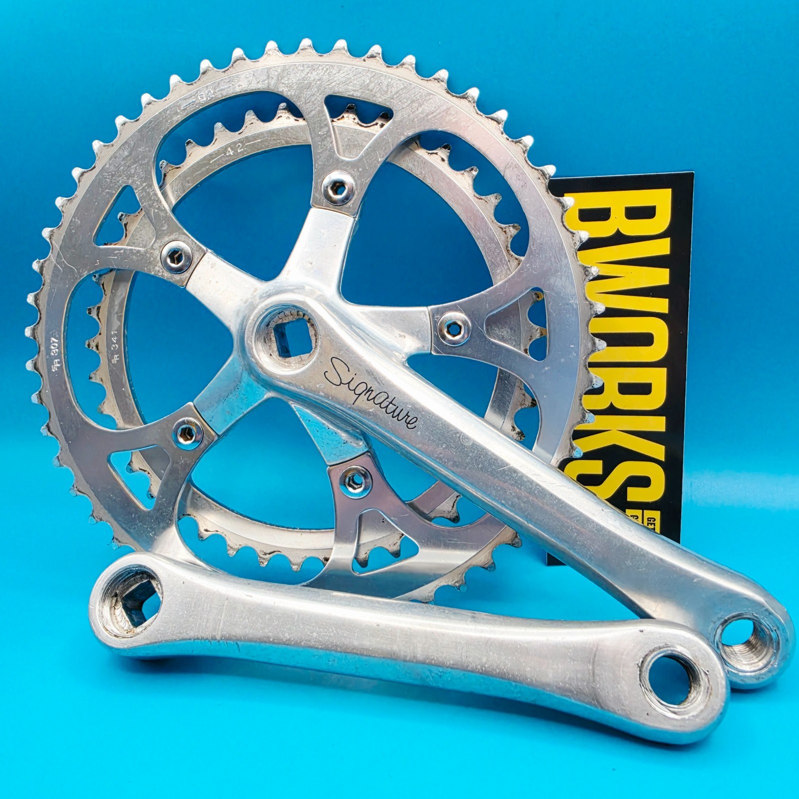 SR Signature Square Taper Double Crankset 170mm 52/42t 110 BCD 5 Bolt Japan f29
