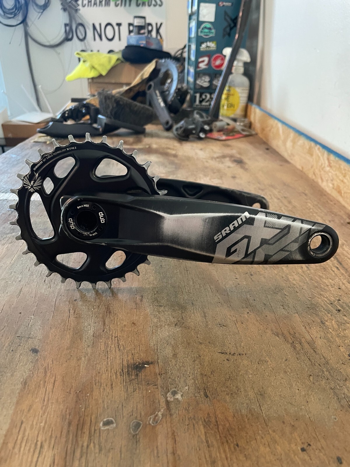 SRAM GX Eagle Crankset 175mm 30T 12 Speed X-Sync 2 Dub Spindle MTB Black