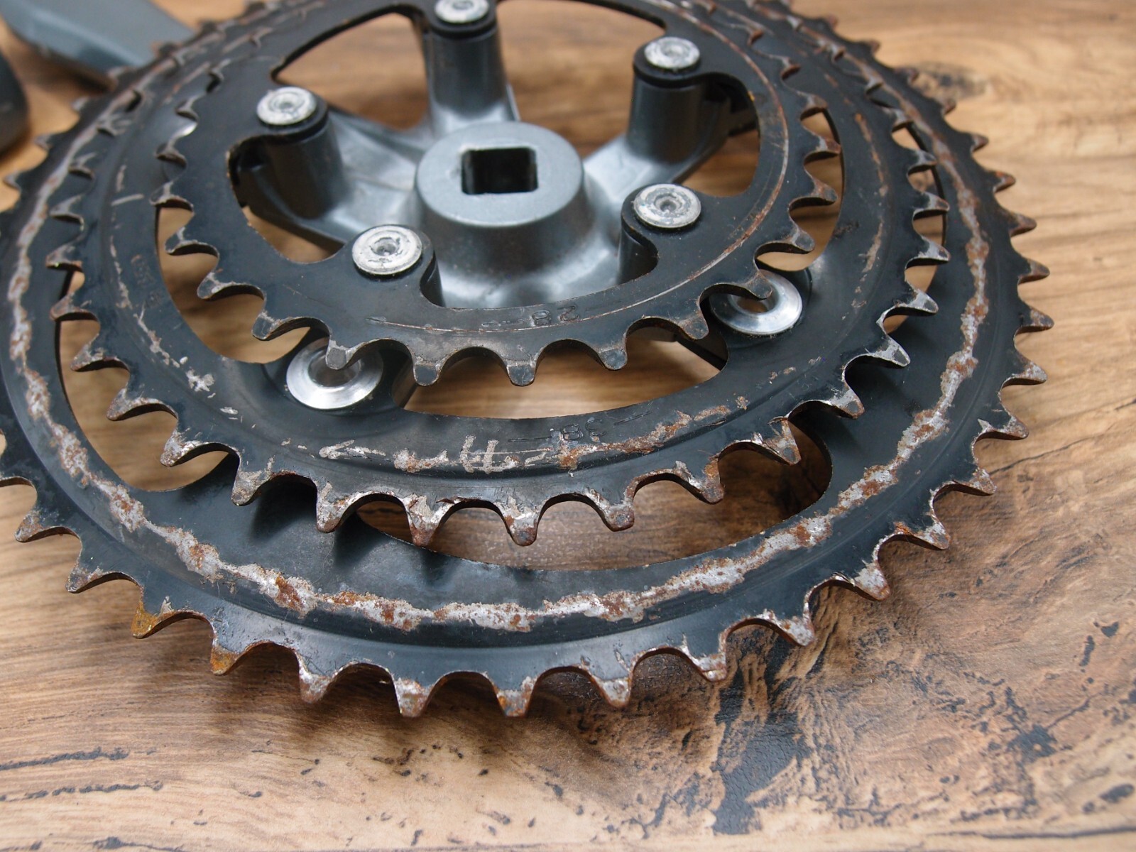 1989 MTB crankset Suntour XC VIA Japan 28/38/48 T 175 mm