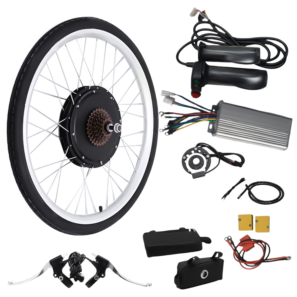 1000W 48V 26» Electric Bicycle Conversion Kit DIY E-Bike Rear Wheel Hub Motor
