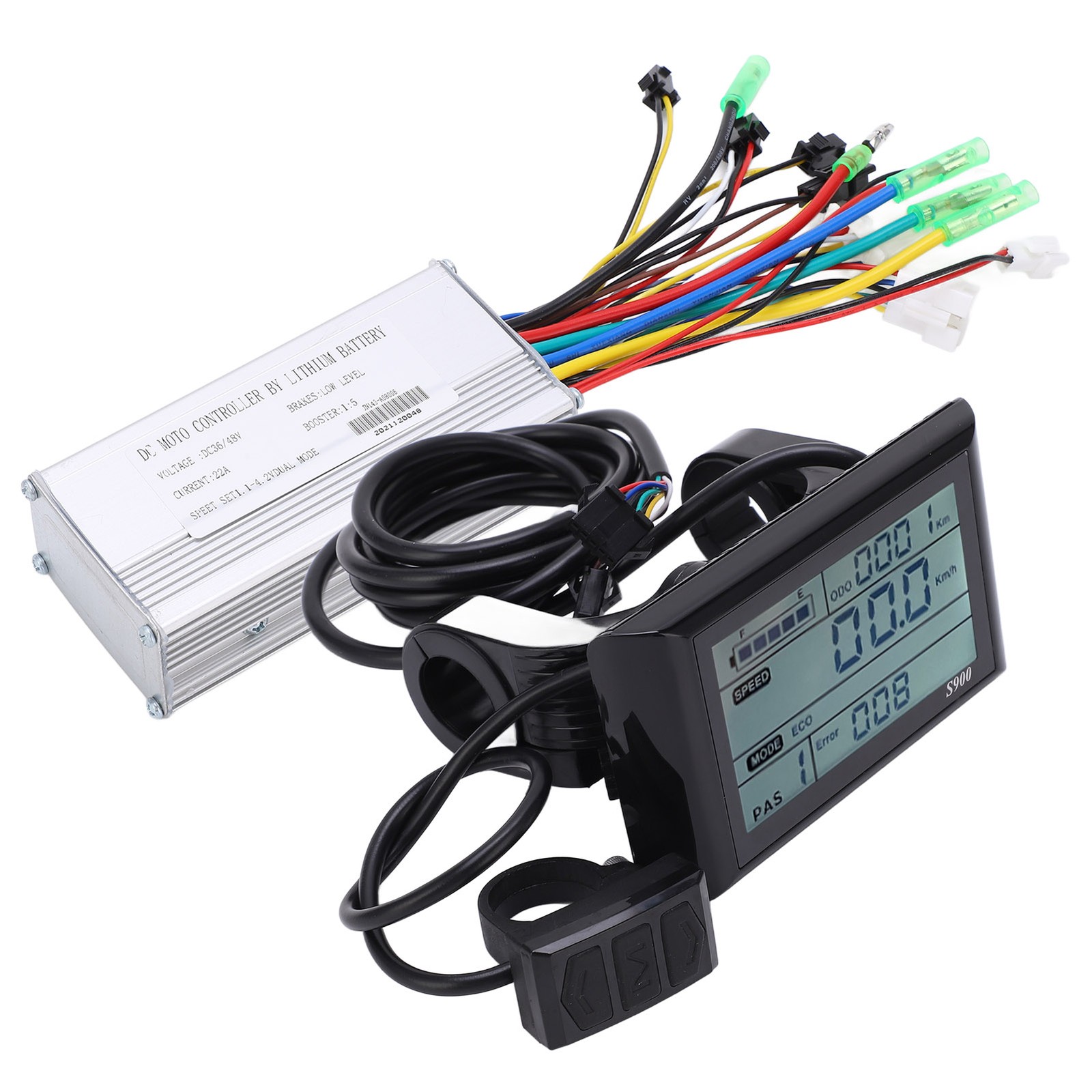 36V 48V 22A Brushless Motor Controller & LCD-S900 Display Kit For E-Bike