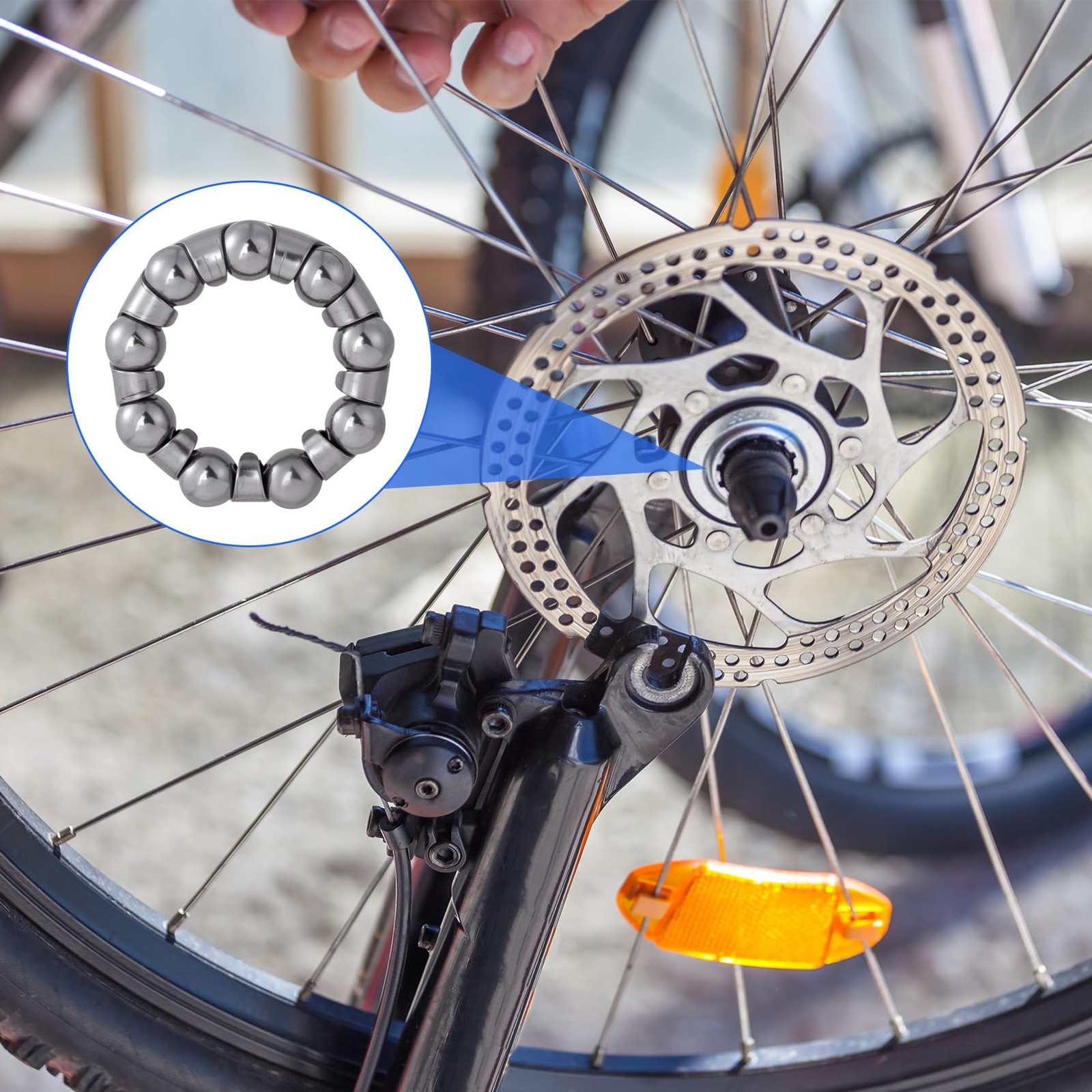 15 Pcs Bicycle Wheel Bearing Loose Steel Balls Assortment Repair Kit Set