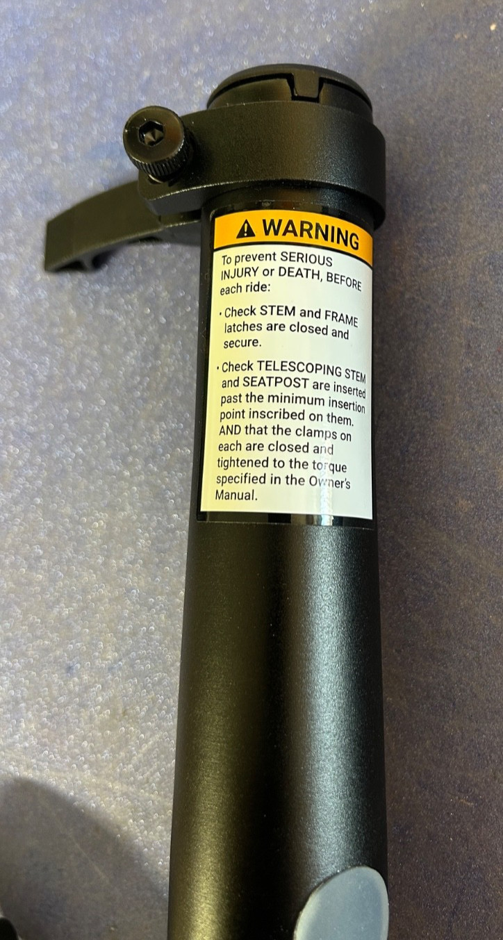 Very Heavy Duty Telescopic Stem, Seat, Post, onH