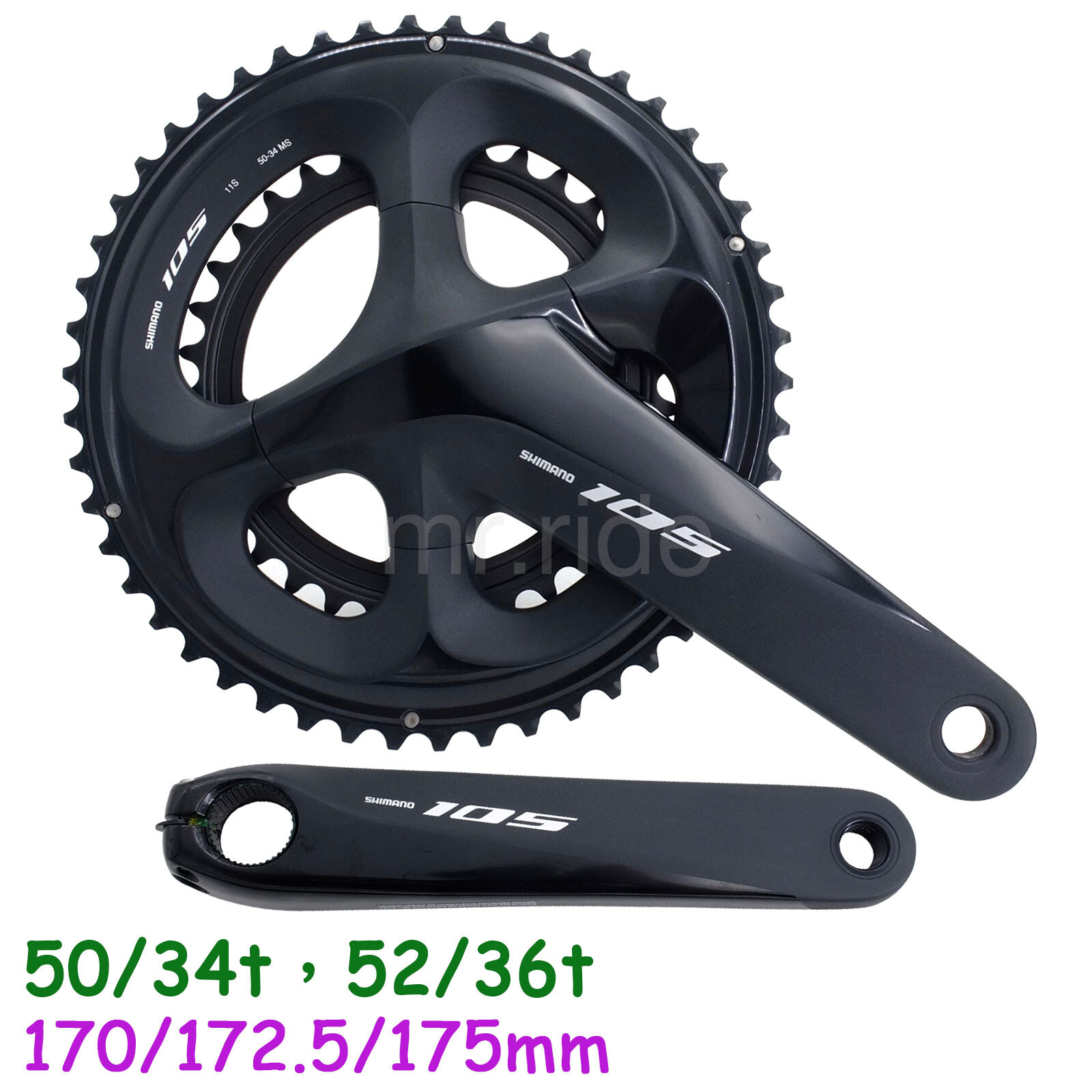 Shimano 105 FC-R7000 Road Bike Crank Set 170/172.5/175,50/34,52/36t Chainring