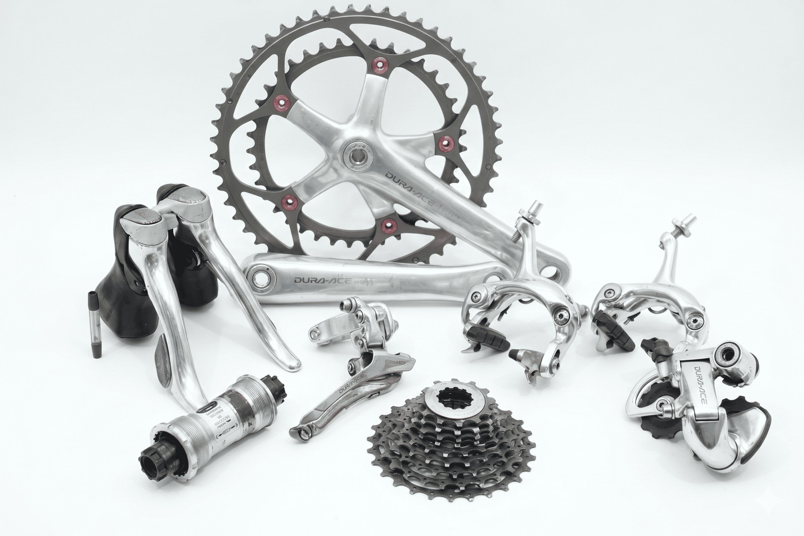 SHIMANO DURA-ACE 7700 Pro Team STI WHEELS Crankset BB FD Groupset RARE