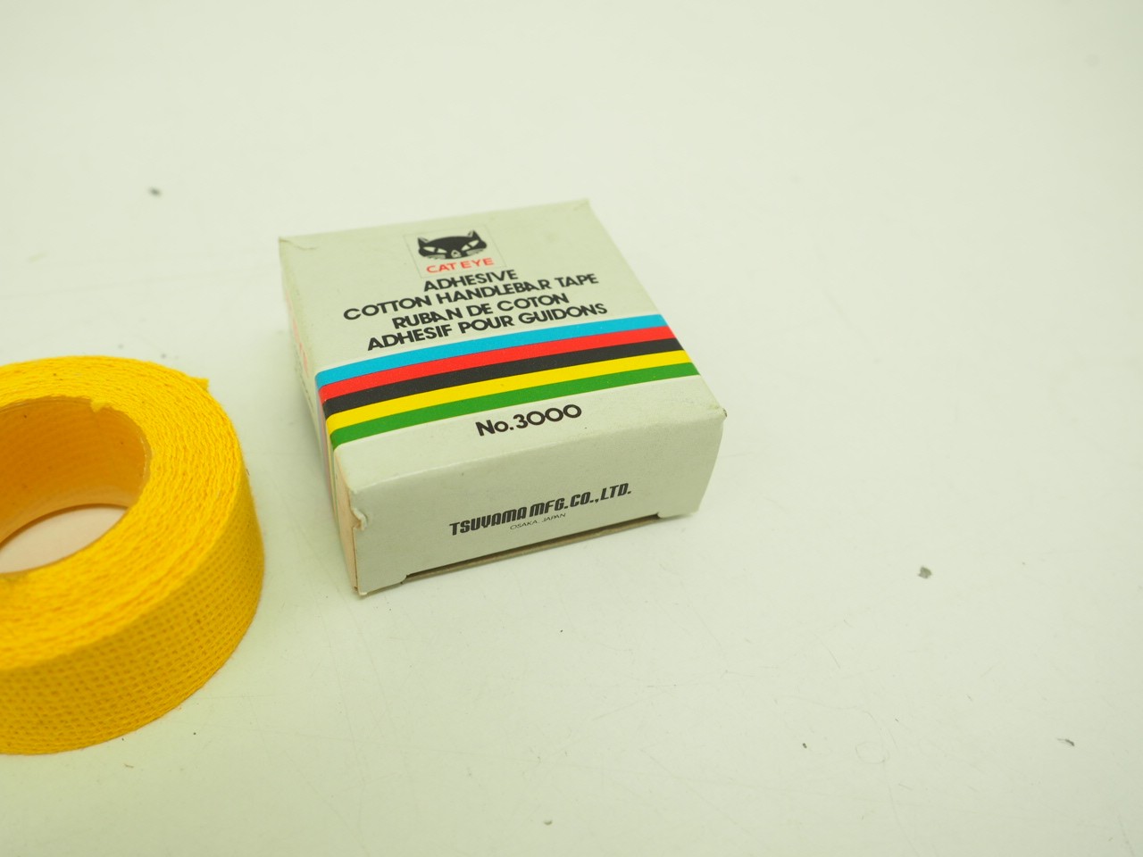 New! Cat Eye Adhesive Cotton Handlebar Tape No. 3000 Yellow Single
